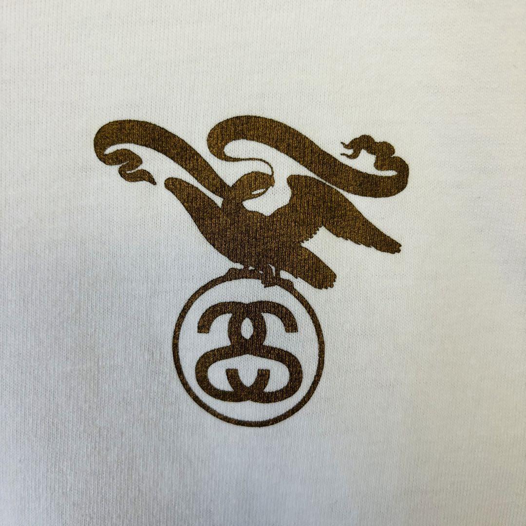 希少デザイン】 STUSSY ステューシー Tシャツ Lサイズ 鷹 希少デザイン】 STUSSY ステューシー Tシャツ Lサイズ 鷹