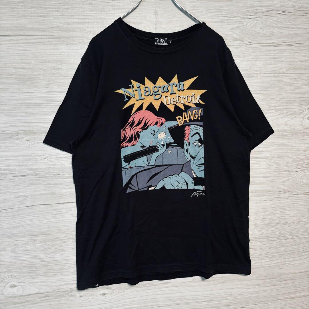 【入手困難】HYSTERIC GLAMOUR ヒステリックグラマー　Tシャツ　Lサイズ　ナイアガラ　ガール　ビッグプリント　一点物　ストリート_画像4