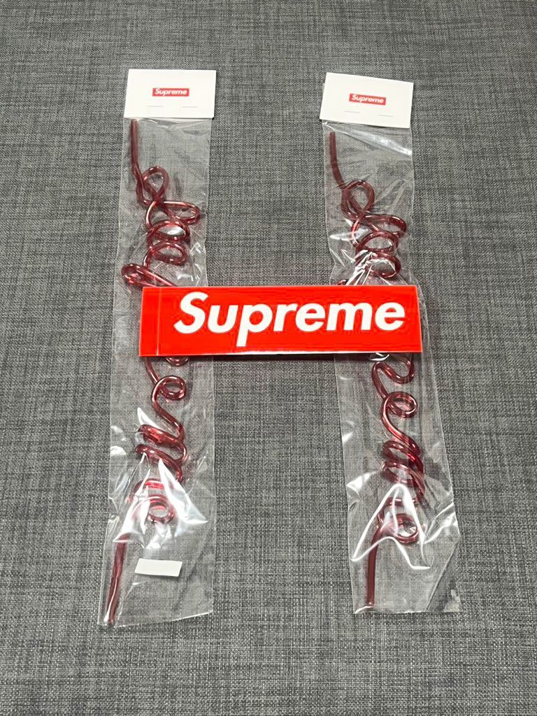 送料無料 Supreme 24SS シュプリーム ノベルティ ノベルティー ストロー ロゴ Box Logo ボックスロゴ ステッカー 新品未開封