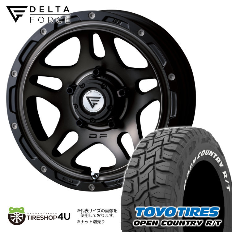 4本セット DELTAFORCE OVERLANDER 16x6.0J 5/139.7 -5 MSP TOYO OPEN COUNTRY R/T 225/70R16 ホワイトレター ジムニーシエラ JB74 JB43_画像1