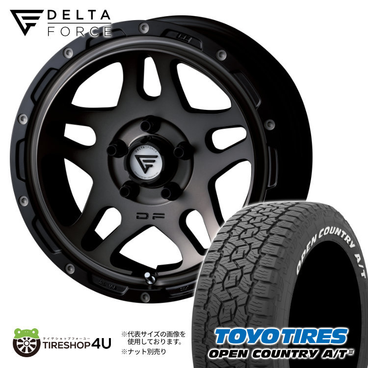 4本セット DELTAFORCE OVERLANDER 16x7.0J 5/114.3 +35 MSP TOYO OPEN COUNTRY A/T3W 215/65R16 ホワイトレター カローラクロス デリカD5_画像1