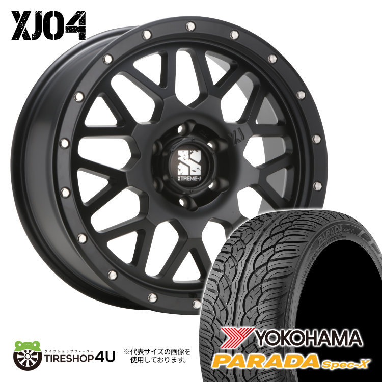 4本セット XTREME-J XJ04 20x8.5J 6/139.7 +48 SBK YOKOHAMA PARADA PA02 275/55R20 ブラックレター ランドクルーザー300系_画像1