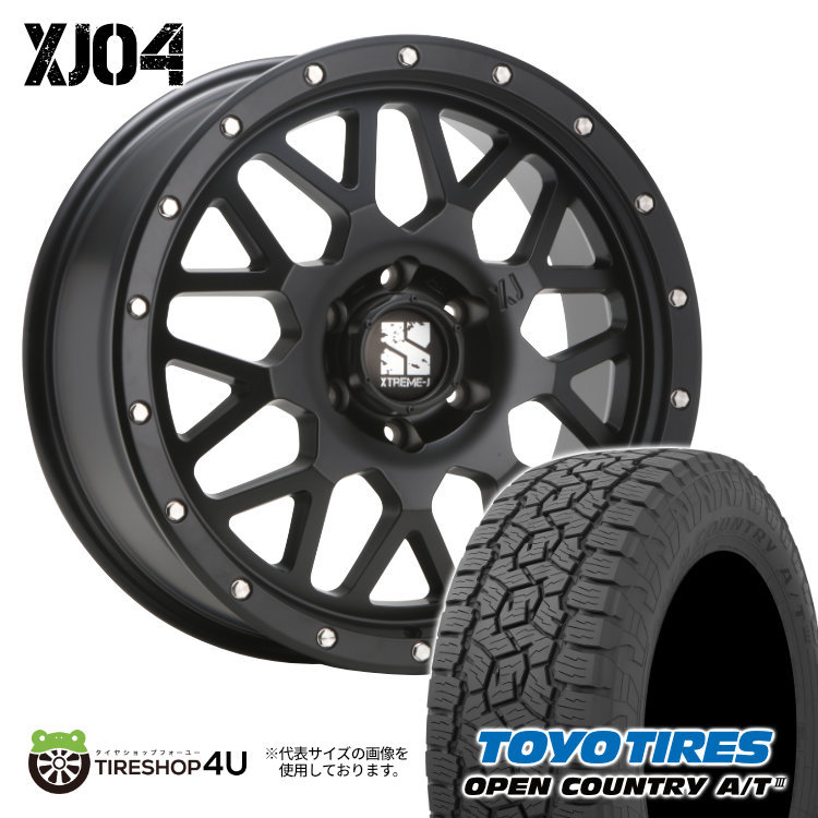 4本セット XTREME-J XJ04 20x8.5J 6/139.7 +18 SBK TOYO トーヨー オープンカントリー A/T3 265/50R20 BL プラド ハイラックス_画像1