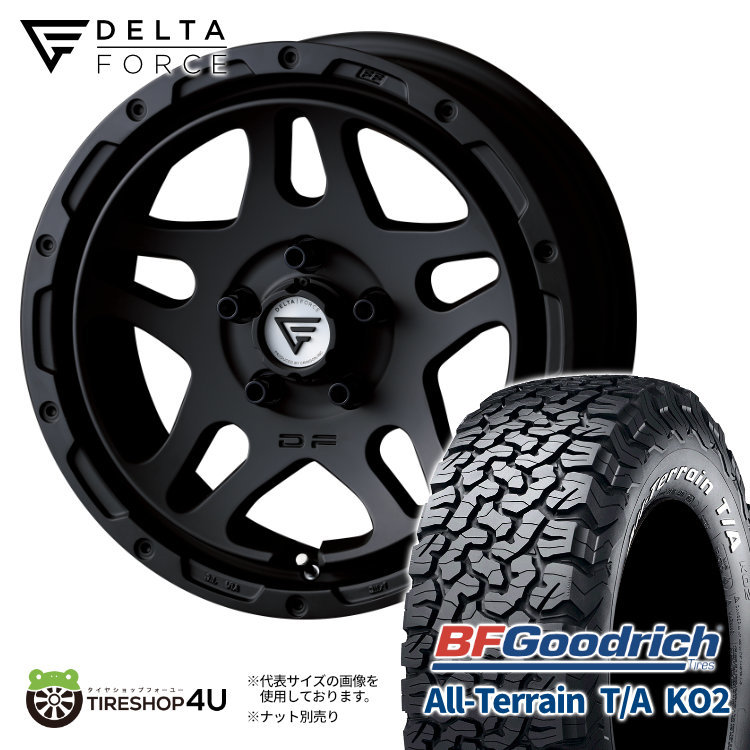 4本セット デルタフォース オーバーランダー OVERLANDER 16x7.0J 5/114.3 +35 MB BFG オールテレーン T/A KO2 225/70R16 WL デリカD5_画像1