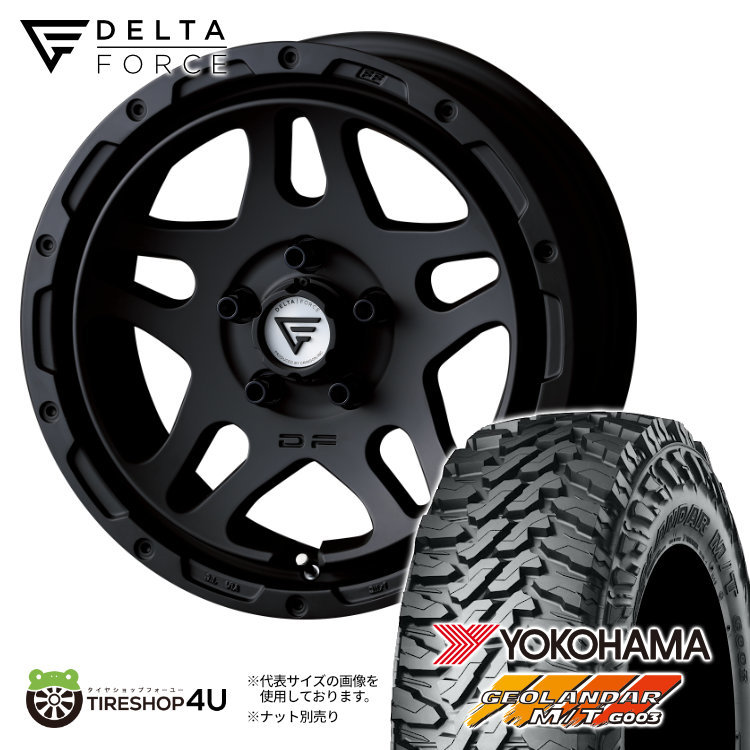 4本セット デルタフォース オーバーランダー OVERLANDER 16x7.0J 5/114.3 +35 MB YH ジオランダー M/T G003 225/70R16 BL デリカD5_画像1