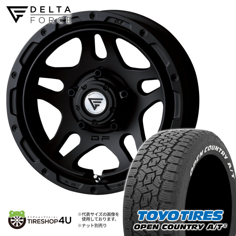 4本セット デルタフォース オーバーランダー OVERLANDER 16x6.0J 5/139.7 -5 MB TOYO トーヨー オープンカントリー A/T3W 215/70R16 WL_画像1