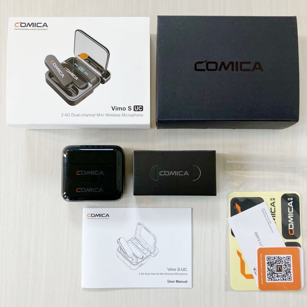 comica VIMO S-UC ワイヤレスマイク ピンマイク スマホ外付け-Android&iPhone15等対応 ノイズキャンセリング ミュート 無段階ゲイン調整