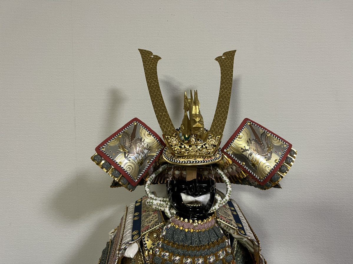 長鐵形甲冑飾 雲慶作 時代甲冑 兜飾り 鎧飾り 端午の節句 五月 長鐵形甲冑飾 雲慶作 時代甲冑 兜飾り 鎧飾り 端午の節句 五月