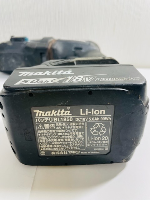 C-67043M　ジャンク MAKITA　マキタ 18mm充電式ハンマドリル本体＋バッテリー×1 HR182D　バッテリBL1850　DC18V_画像9