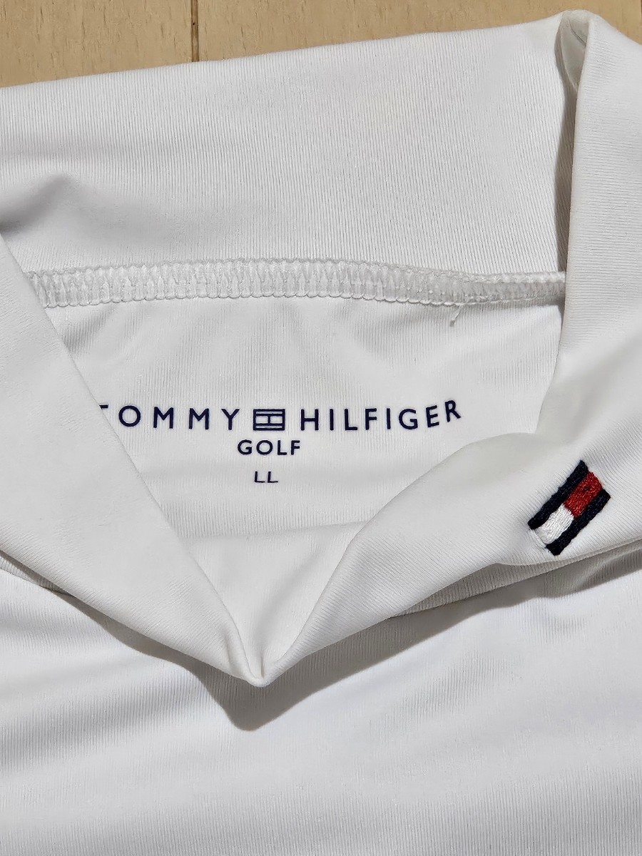 Tommy Hilfiger golf インナー　メンズ ホワイト ハイネック 長袖 GOLF ストレッチ_画像2