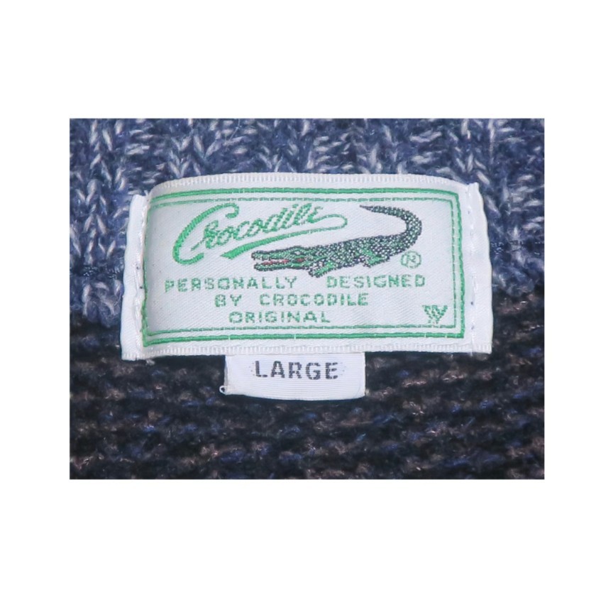 Crocodile(クロコダイル) セーター 古着 ニット ボーダー sweater 大人カジュアル トップス アメカジ MADEINJAPAN クロコダイル Crocodile_画像6