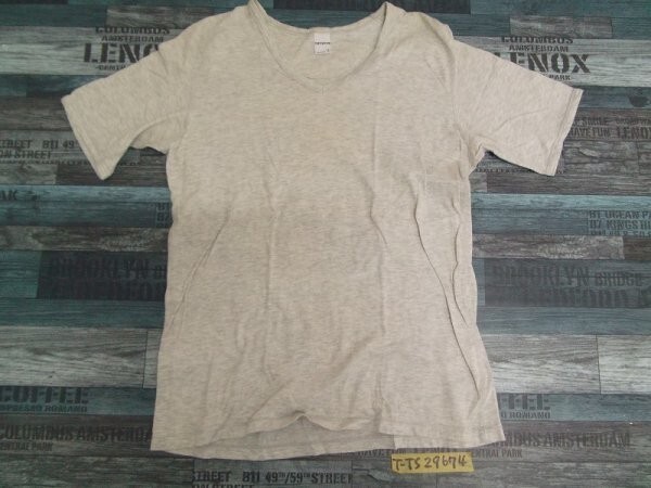 NONNATIVE ノンネイティブ メンズ Vネック 半袖Tシャツ 1 杢グレーの画像1