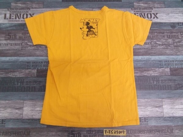 DISNEY ディズニー メンズ ミッキーマウス 半袖Tシャツ 黄色_画像3