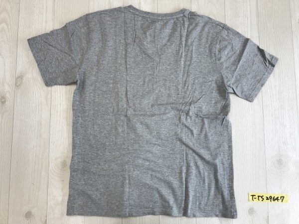 a.v.v HOMME アーベーベーオム メンズ 格子 Vネック 半袖Tシャツ 48 杢グレーの画像3