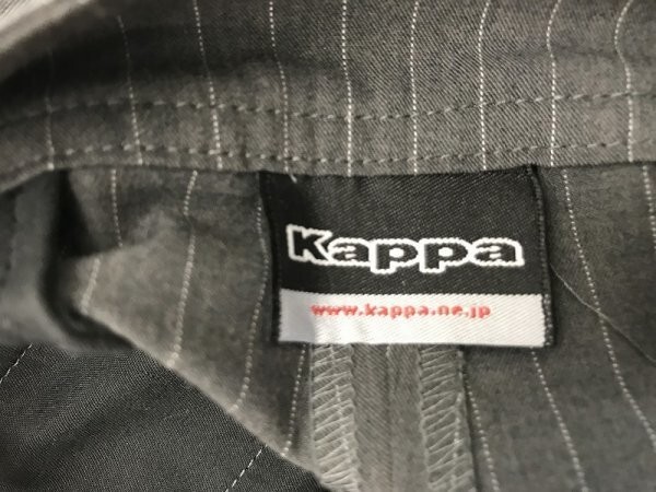 KAPPA カッパ レディース ストライプ キュロット 巻きスカート 11 グレー_画像2