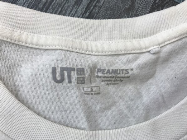 UT UNIQLO ユニクロ × PEANUTS メンズ スヌーピープリント 半袖Tシャツ S 白_画像2