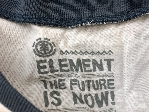 ELEMENT エレメント キッズ ビッグロゴプリント 半袖Tシャツ 160 白朱色ブルーグレー_画像2