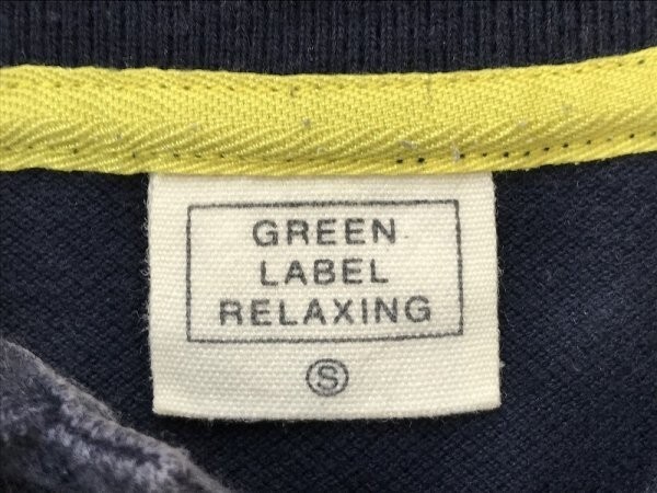 green label relaxing UNITED ARROWS ユナイテッドアローズ メンズ 星総柄 半袖ポロシャツ S 紺_画像2