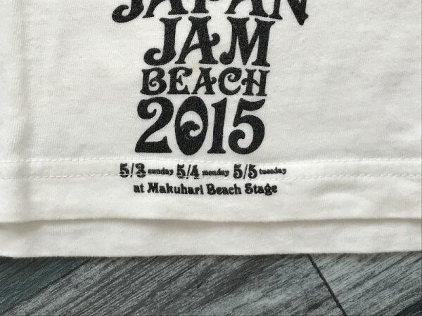 rockin'on ロッキンオン 2015 JAPAN JAM BEACH 半袖Tシャツ メンズ S 白　_画像3