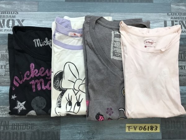 DISNEY ディズニー レディース プリント Tシャツ 4点セット まとめ売り サイズ MIX_画像1