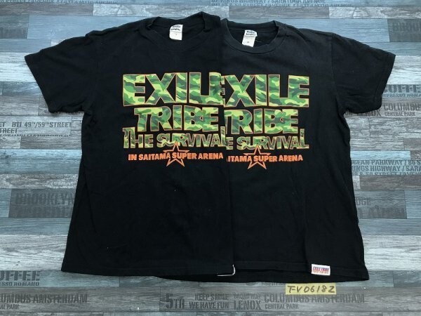 EXILE TRIBE 2014 THE SURVIVAL 両面プリント 半袖Tシャツ 2枚セット まとめ売り M 黒カーキ_画像1