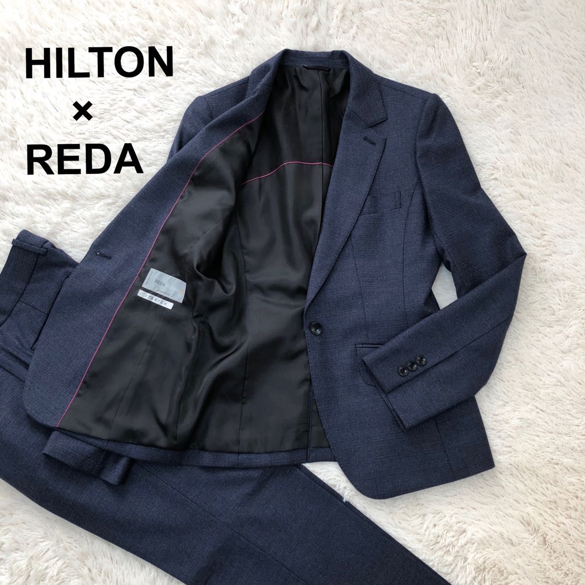 美品 HILTON ヒルトン REDA セットアップ スーツ テーラードジャケット