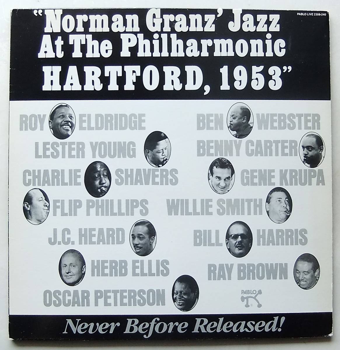 ◆ NORMAN GRANZ Jazz at The Philharmonic Hartford, 1953 ◆ Pablo 2308-240 ◆_画像1