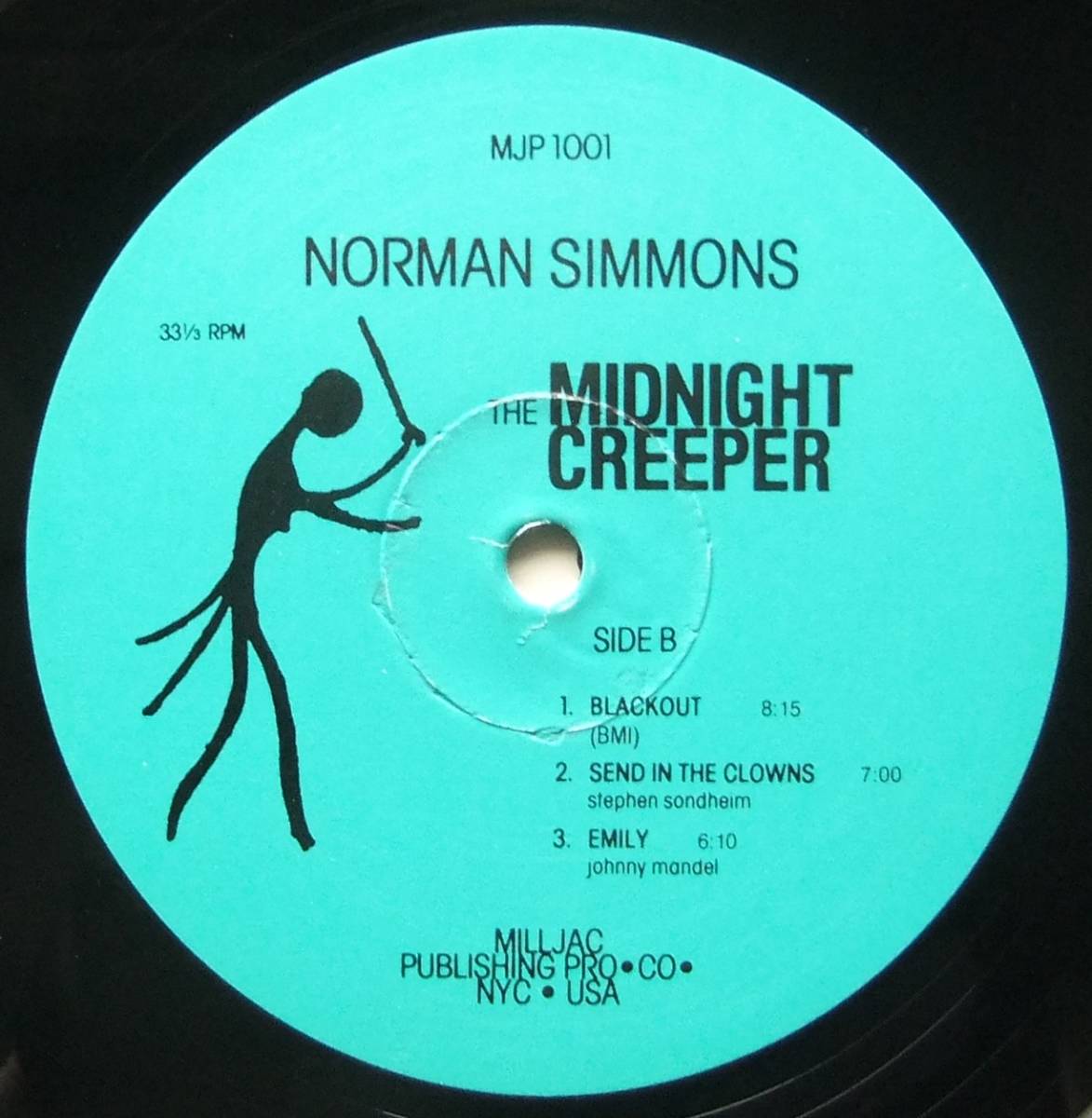 ◆ NORMAN SIMMONS / Midnight Creeper ◆ Milljac MJP 1001 ◆_画像4