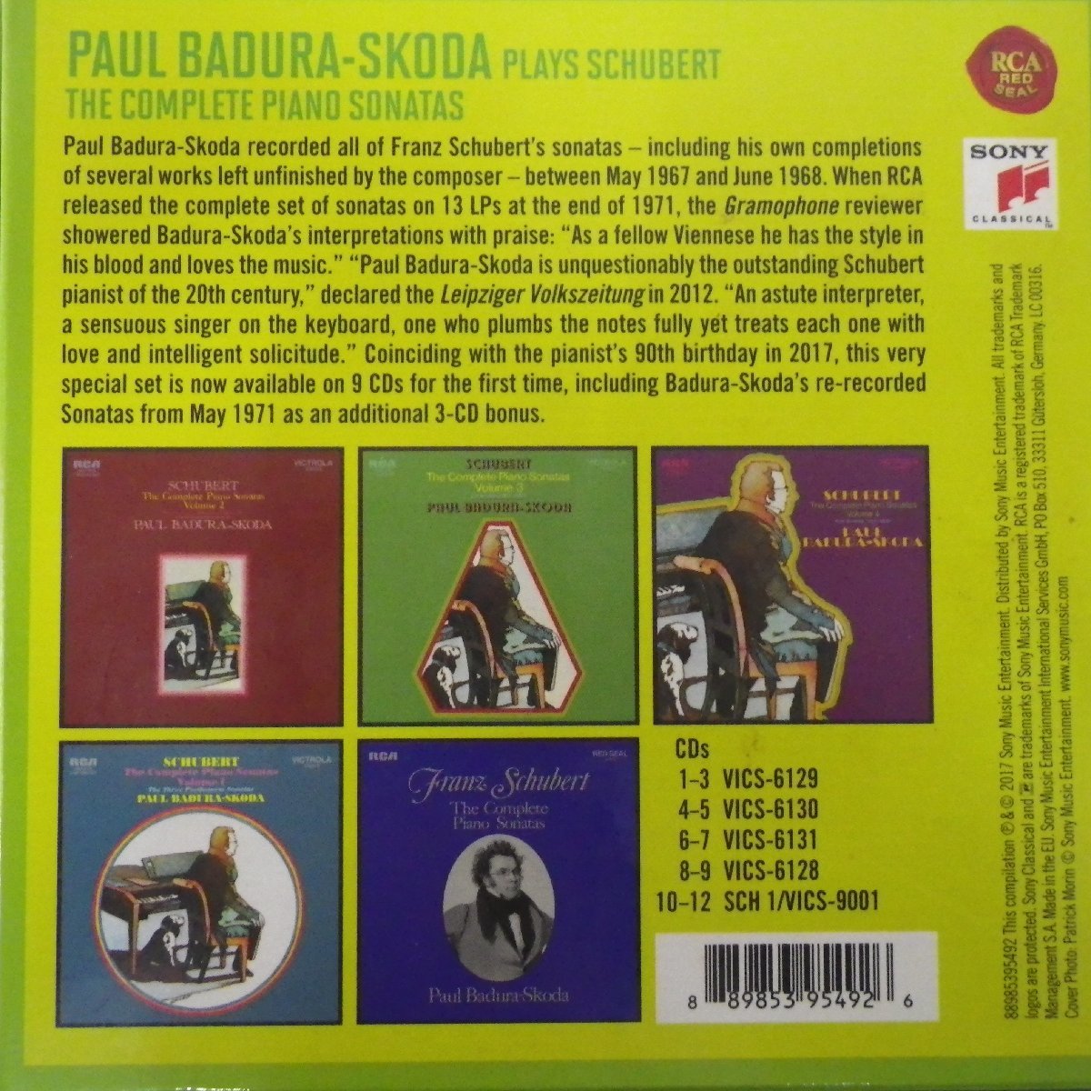 1円～ PAUL BADURA SKODA ◆ PLAYS SCHUBERT ◆ THE COMPLETE PIANO SONATAS ◆ 12CD_画像2