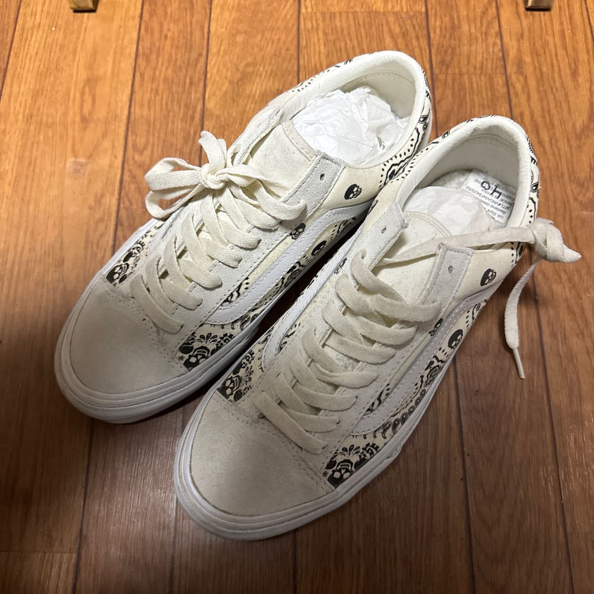 Vans ヴァンズ　US9 ドクロ　ペイズリー_画像1