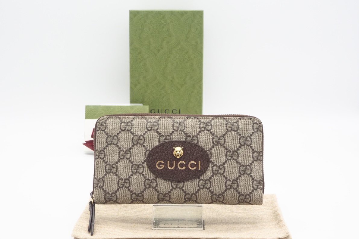 ☆安心の３大保証☆ ABランク ≪GUCCI グッチ/ラウンドファスナー長財布≫ 473953 ネオヴィンテージ GGスプリーム ジップアラウンド 美品_画像1