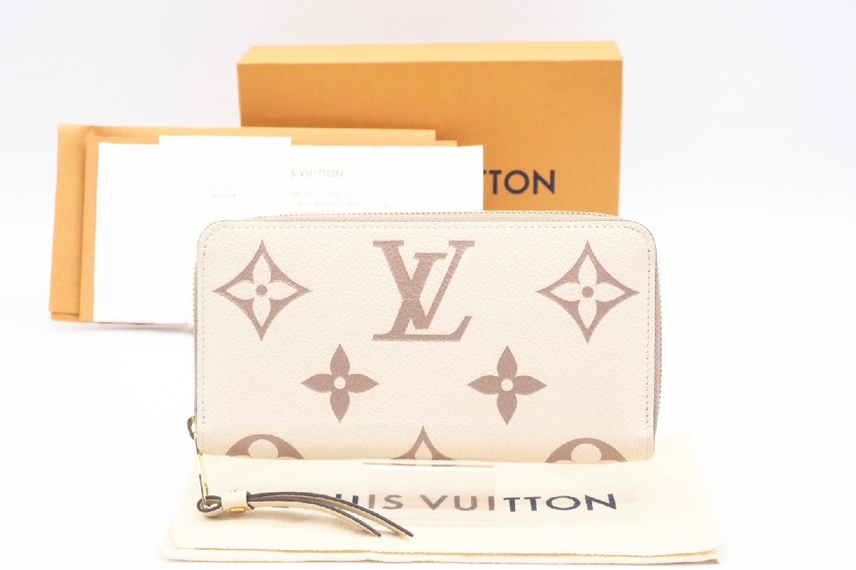 ☆安心の３大保証☆ ABランク ≪LOUIS VUITTON ルイ ヴィトン/ジッピーウォレット≫ M80116 バイカラー クレーム ボイスデローズ 送料無料_画像1