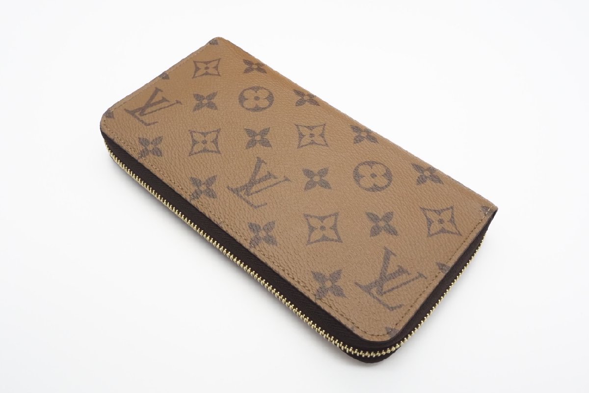 ☆安心の３大保証☆ ABランク ≪LOUIS VUITTON ルイ ヴィトン/ジッピーウォレット≫ M82444 モノグラム リバース ブラウン ベージュ 送料込_画像3