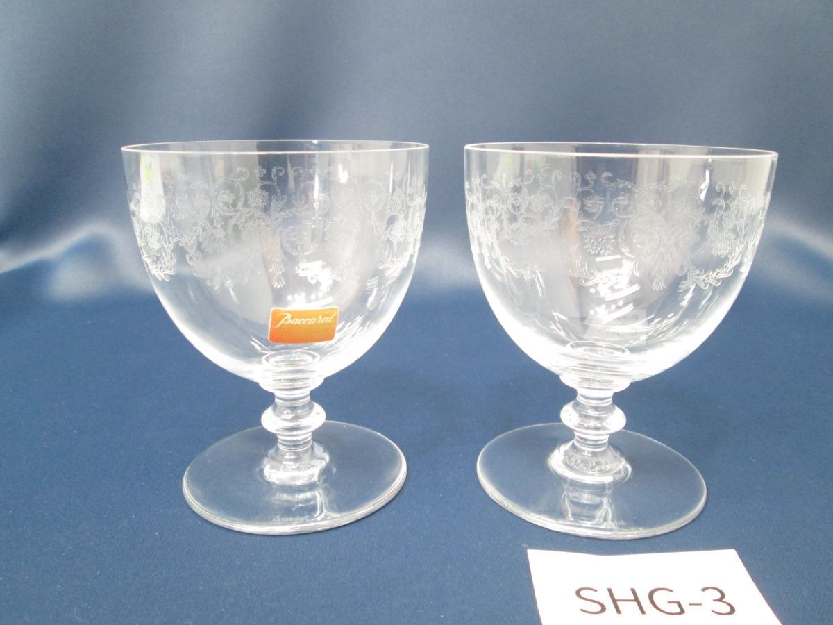 SHG-3 バカラBaccarat■カミラcamilla ペアグラス 高さ約10cm■クリスタルガラス/ワイングラス/ガーランド/花輪
