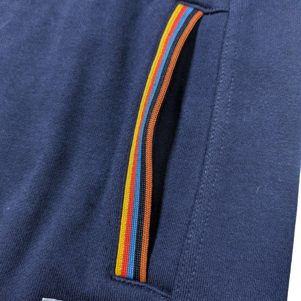  новый товар Paul Smith Paul Smith Zip выше тренировочный M мульти- полоса художник полоса темно-синий мужской 