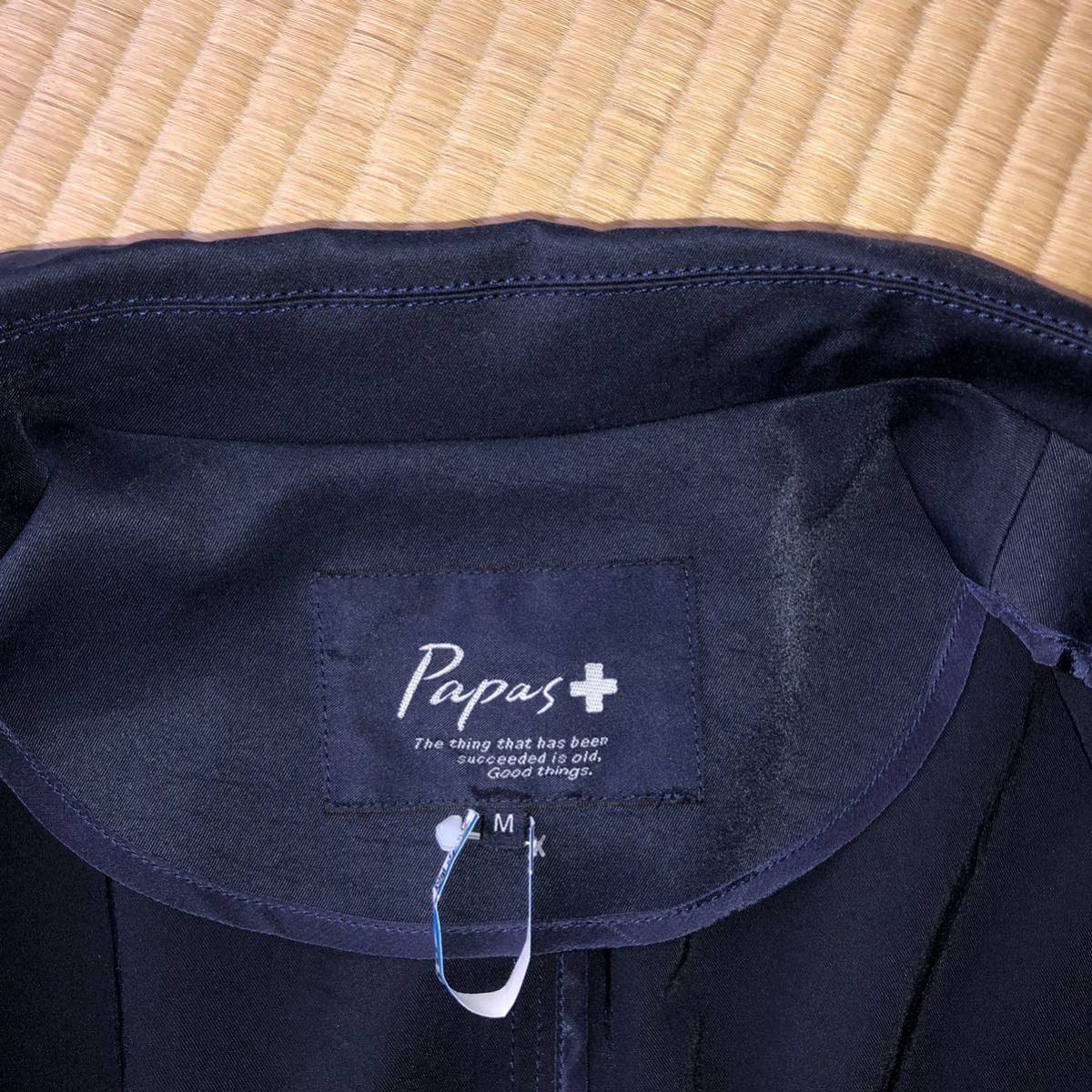 パパスプラス　2019年春夏モデル　スプリングハーフコート　サイズ「M」　日本製　PAPAS＋　美品_画像2