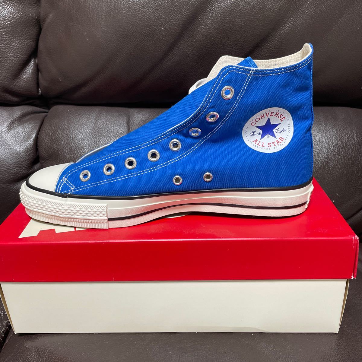 未使用　日本製　コンバース　オールスターJ　　HI ブルー　28cm CONVERSE ALL STAR J　BLUE MADE IN JAPAN_画像2