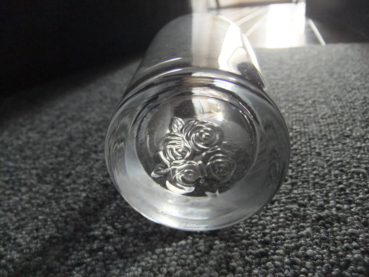 今だけ500円！限定バラ彫刻：フォアローゼズのグラス コップ 2個セット 薔薇の彫刻の画像3
