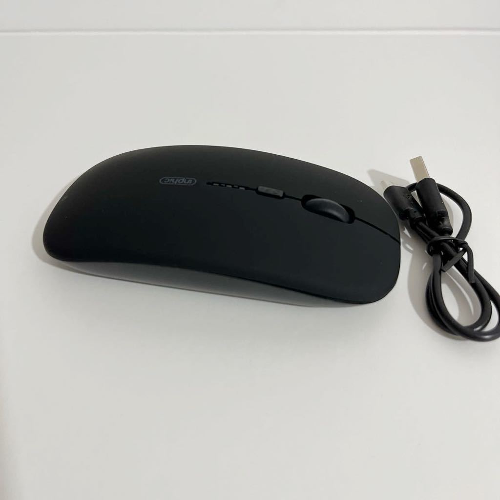 INPHIC 充電式 ワイヤレスマウス 無線 静音マウス 超薄型 コンピューターマウス1600 DPI、Mac/Windows/Surface/Microsoft Proに対応、黒_画像10