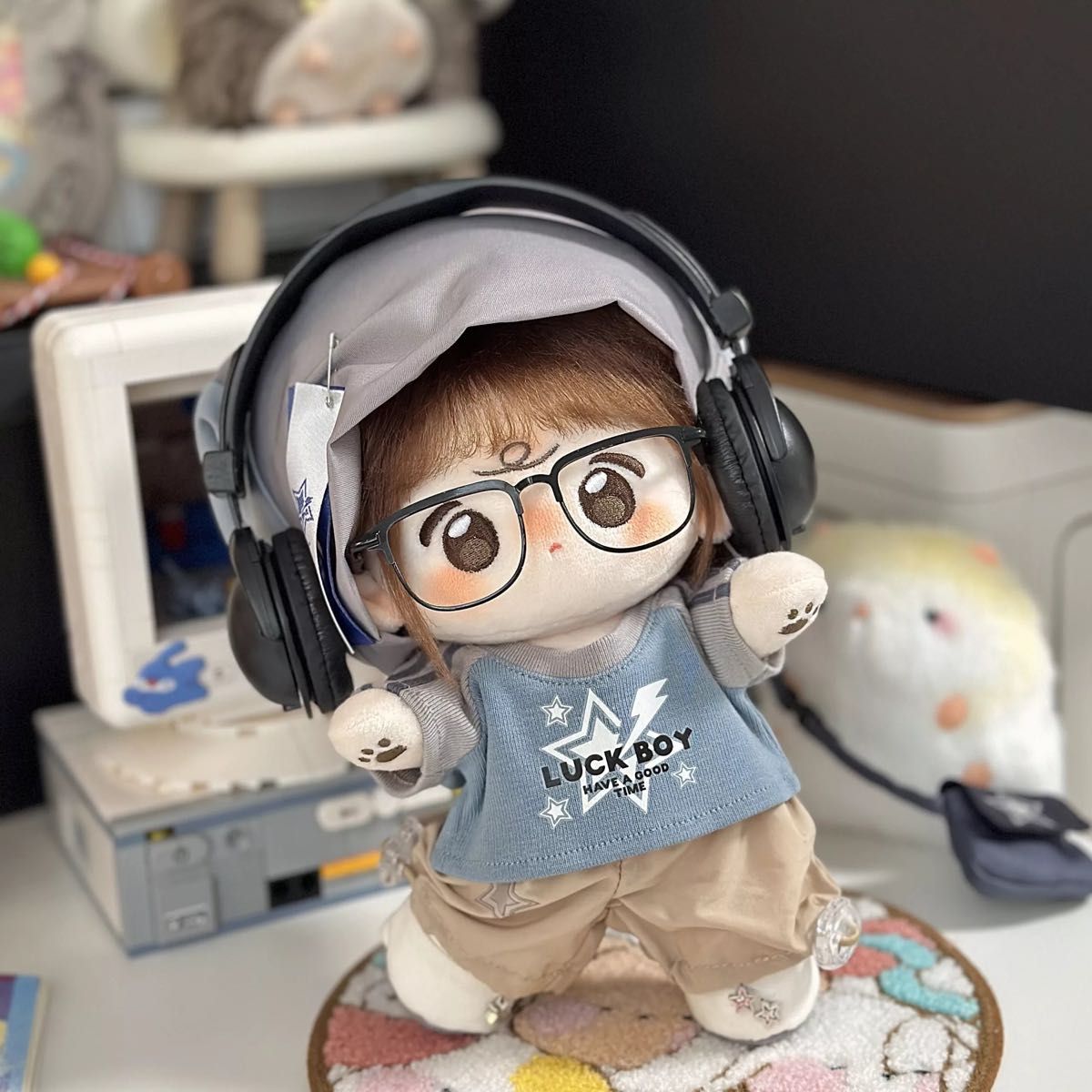 おもちゃ、ぬいぐるみ、ヘッドホン、まとめ売り(詰め放題) 20cmぬいぐるみ用 着せ替え服 ぬい服 コスチューム ヘッドホン