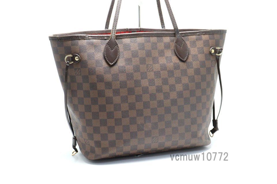 希少美中古■LOUIS VUITTON ダミエ ネヴァーフルMM レザー トートバッグ ルイヴィトン■0215sh0317419_画像4