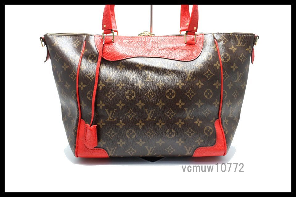 近年モデル希少美中古■LOUIS VUITTON モノグラム エストレーラMM レザー ショルダーバッグ ルイヴィトン■0208ch187-8K