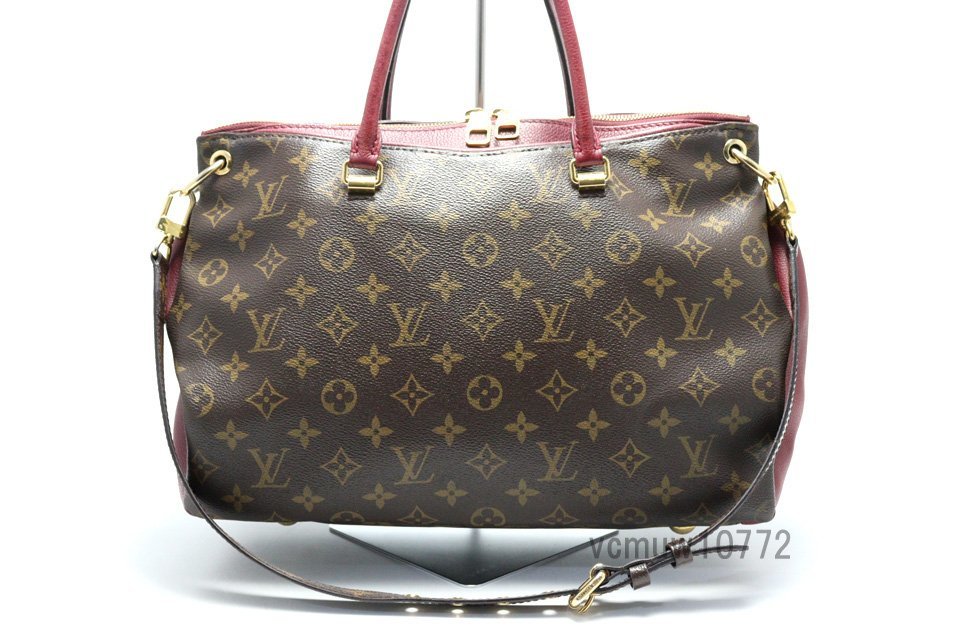 近年モデル希少美中古■LOUIS VUITTON モノグラム パラス レザー 2way ハンドバッグ ルイヴィトン■0222pu582030の画像2