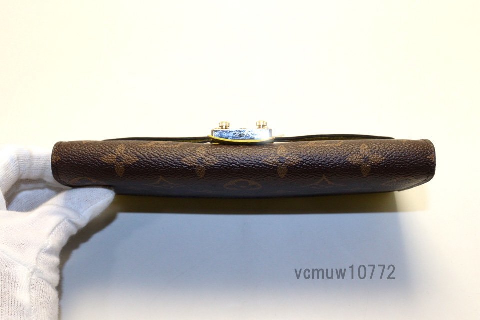 近年モデル希少美中古■LOUIS VUITTON モノグラム ポルトフォイユサラ トライバルマスク レザー 2つ折り長財布 ルイヴィトン■0222ba776-10_画像3