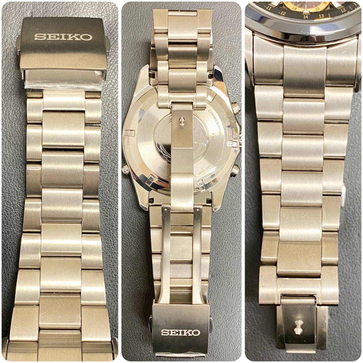 【稼動品】 SEIKO ASTRON GPS ソーラー 7X52-0AA0 セイコー アストロン メンズ ブライトチタン デイト 腕時計 ブラック文字盤 中古品_画像7