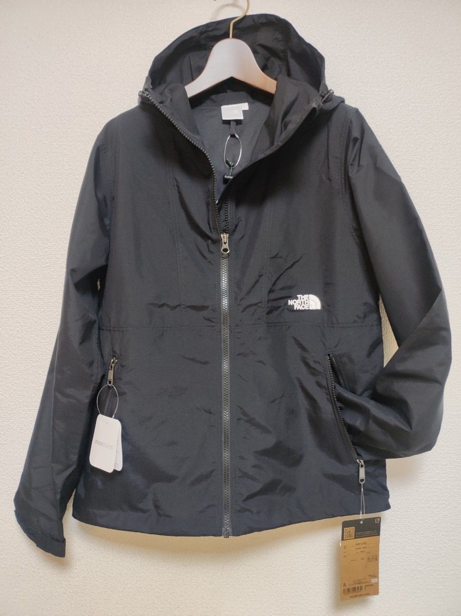 未使用タグ付き【THE NORTH FACE/ ザノースフェイス】コンパクトジャケット ブラック レディース Lサイズ