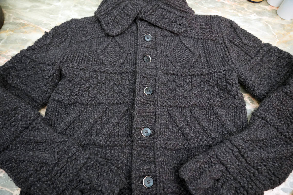  Dolce & Gabbana DOLCE&GABBANA extremely thick bar Gin wool 100% design knitted cardigan 50