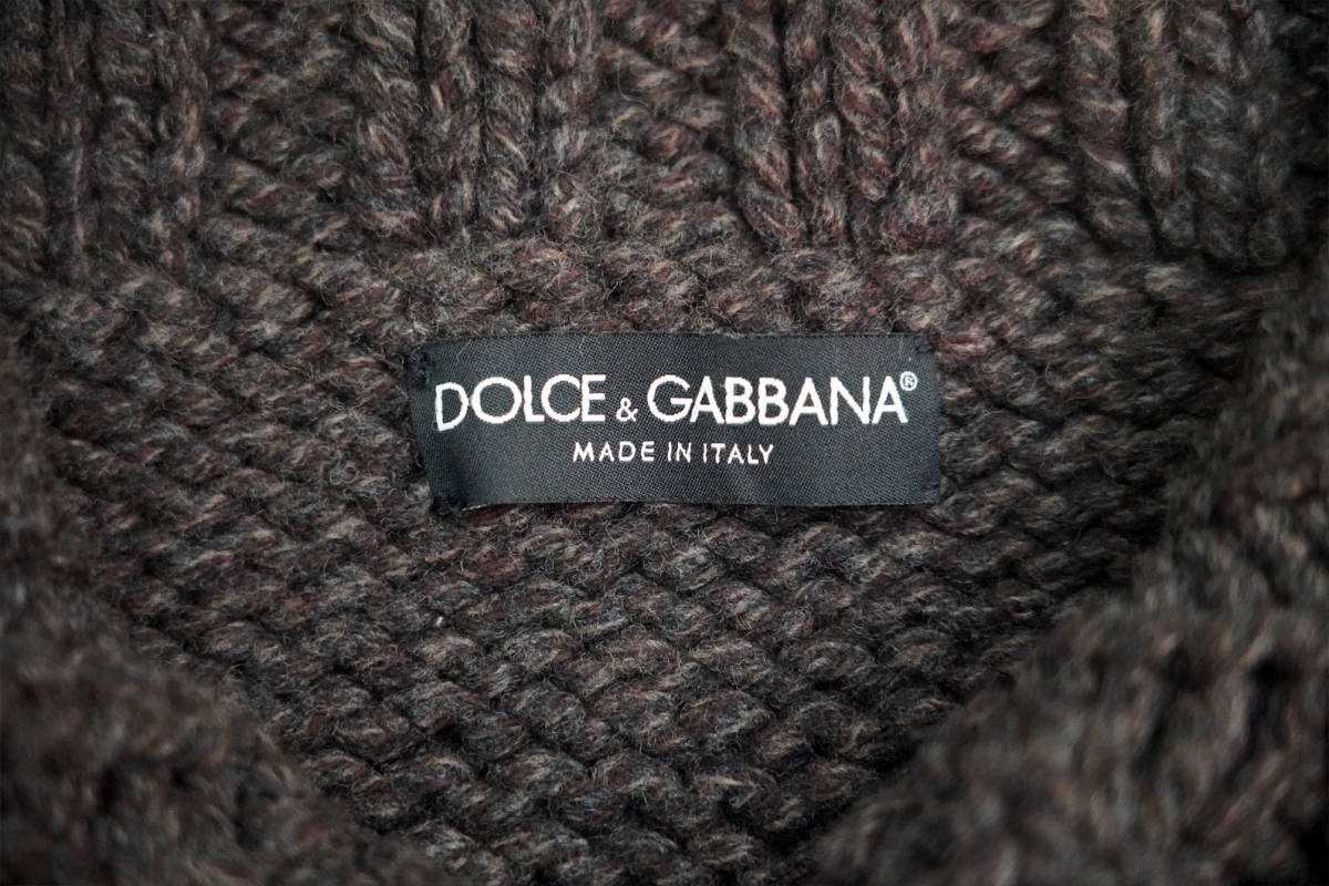  Dolce & Gabbana DOLCE&GABBANA extremely thick bar Gin wool 100% design knitted cardigan 50