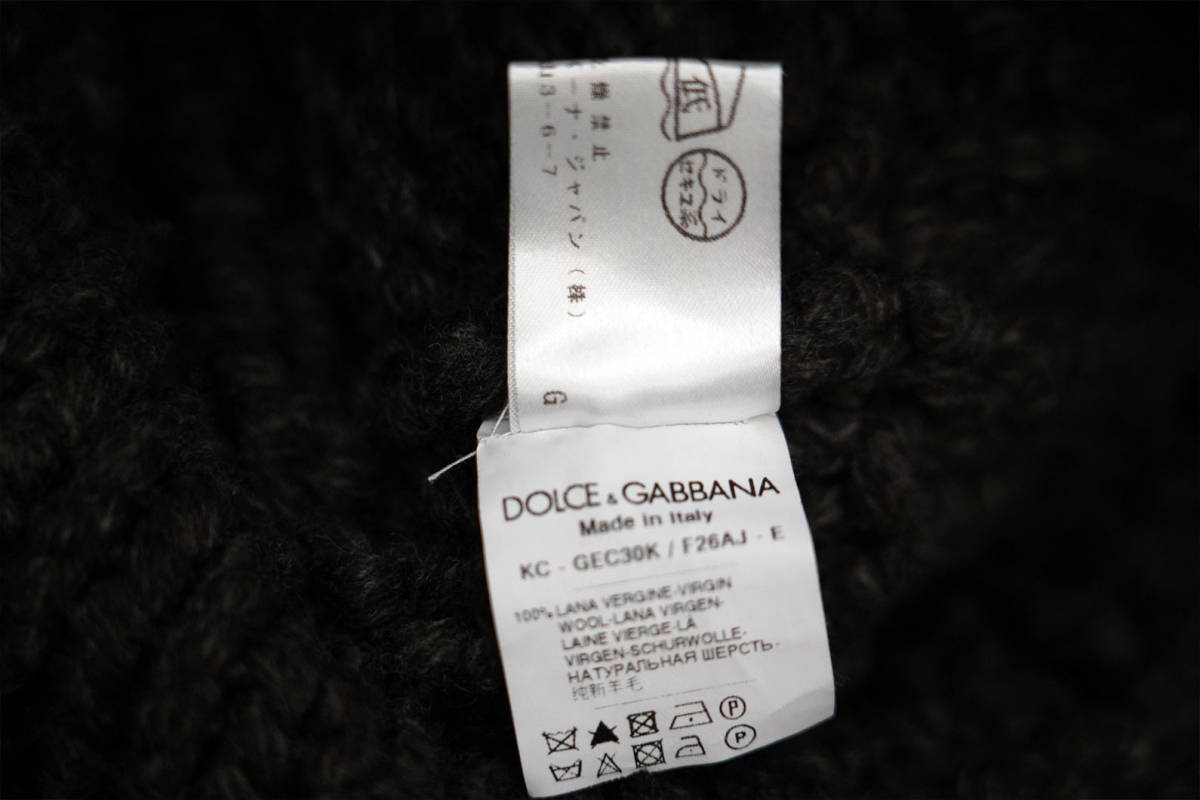  Dolce & Gabbana DOLCE&GABBANA extremely thick bar Gin wool 100% design knitted cardigan 50