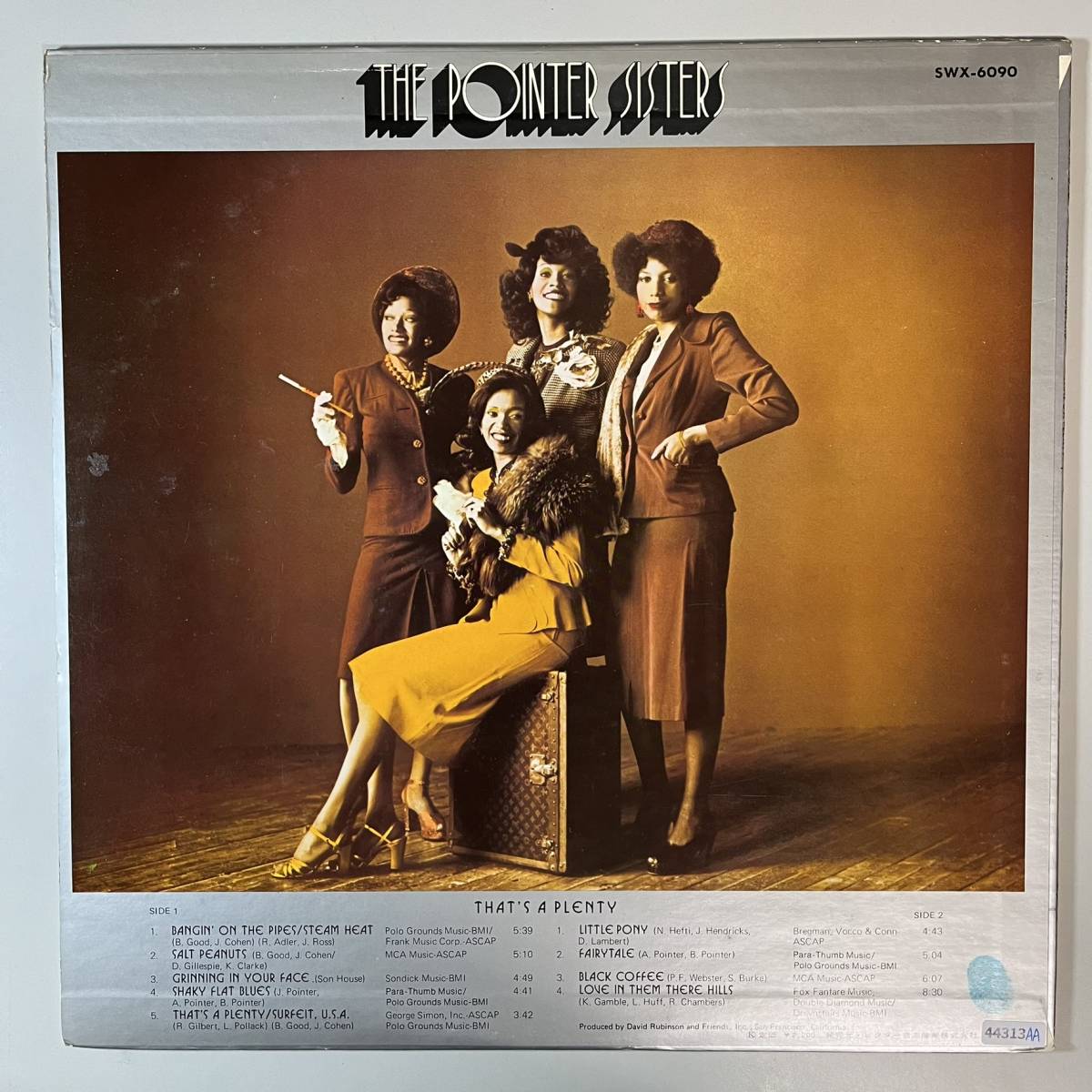 44313★美盤【日本盤】 THE POINTER SISTERS / THAT'S A PLENTY _画像2